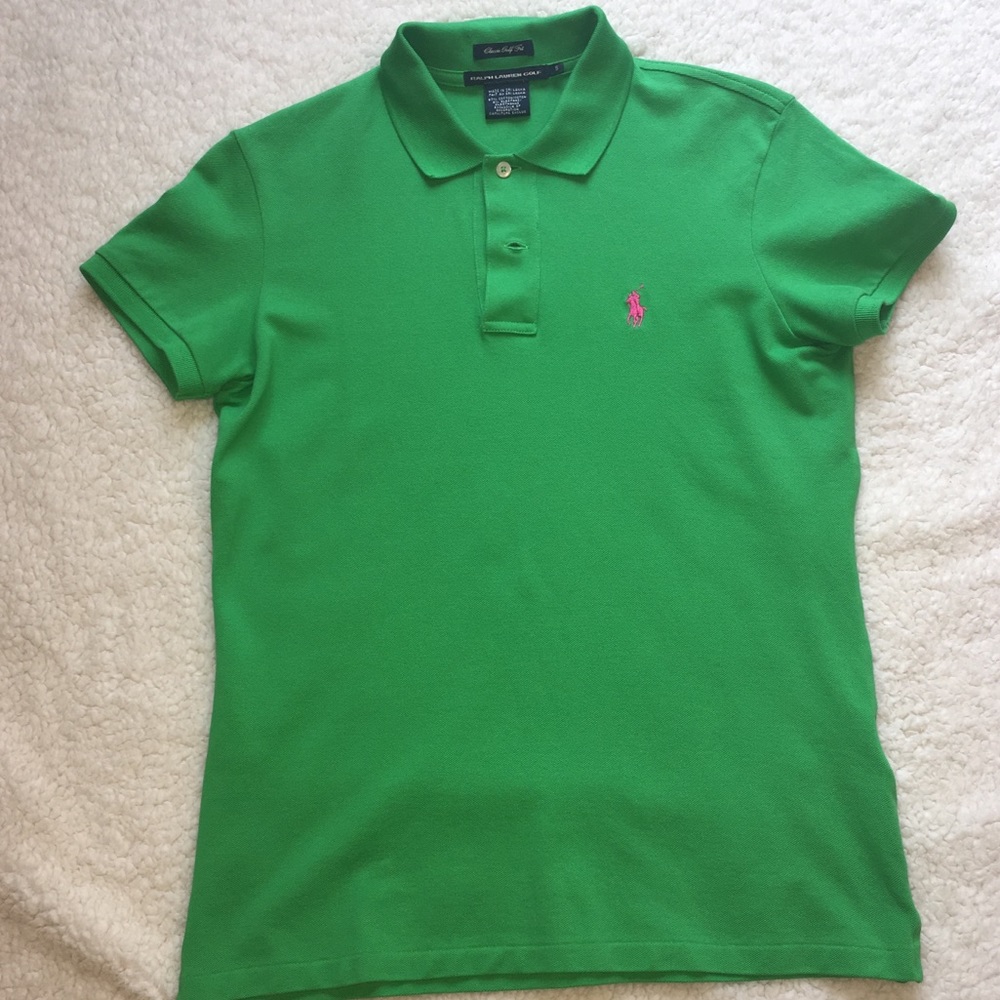 Ladies Green Ralph Lauren Golf Polo size small